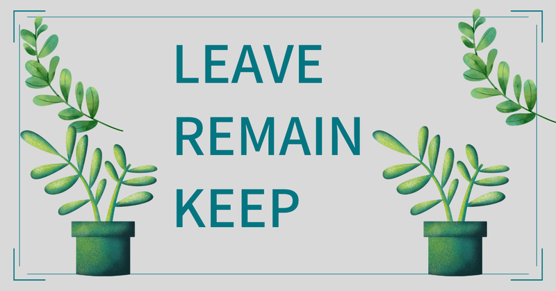 leave / remain / keep Seeds Community Room